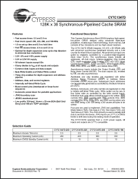 Click here to download CY7C1347D-250BGC Datasheet