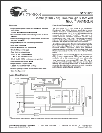 Click here to download CY7C1231F-100 Datasheet