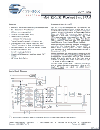 Click here to download CY7C1215H-133AXC Datasheet