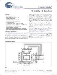 Click here to download CY62177DV30LL-55BAXI Datasheet
