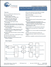 Click here to download CY25402SXC-XXX Datasheet