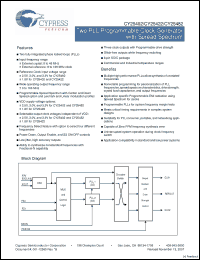 Click here to download CY25482SXC-XXXT Datasheet