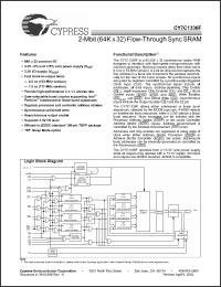 Click here to download CY7C1336F-117AC Datasheet