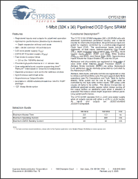 Click here to download CY7C1219H-100AXC Datasheet