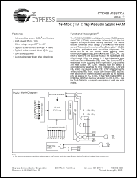 Click here to download CYK001M16SCCA Datasheet