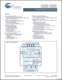 Click here to download CY8C20234-12LKXI Datasheet
