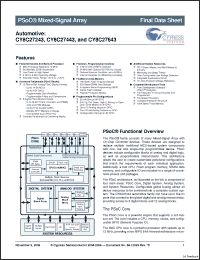 Click here to download CY8C27243_06 Datasheet
