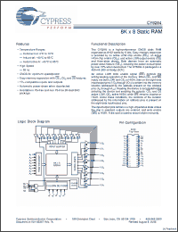 Click here to download CY6264-70SNXA Datasheet