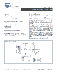 Click here to download CY7C1041CV33-15ZXC Datasheet