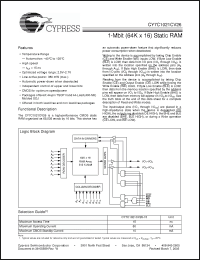 Click here to download CY7C1021CV26-15ZSXE Datasheet
