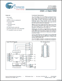 Click here to download CY7C106BN-20VC Datasheet