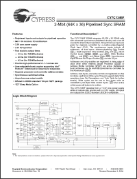 Click here to download CY7C1346F Datasheet