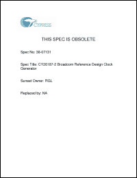 Click here to download CY26187SC-2 Datasheet