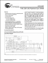 Click here to download CY7C1218F Datasheet