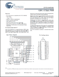 Click here to download CY7C1018CV33_06 Datasheet