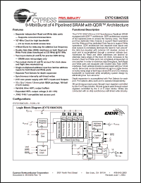 Click here to download CY7C1304CV25 Datasheet