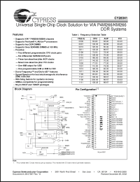 Click here to download CY28341ZCT Datasheet