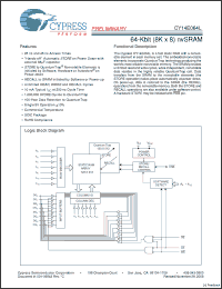 Click here to download CY14E064L-SZ45XCT Datasheet