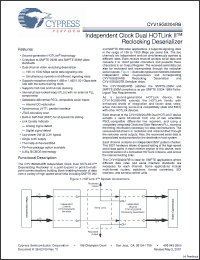 Click here to download CYV15G0204RB Datasheet