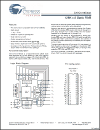 Click here to download CY7C1019CV33-12ZXC Datasheet