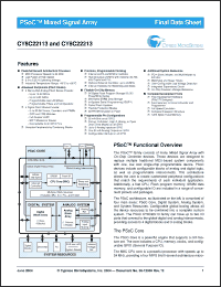 Click here to download CY8C22113_04 Datasheet