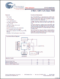Click here to download CY7C1024DV33 Datasheet