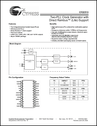 Click here to download CY22313 Datasheet