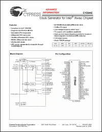 Click here to download CY28442ZXCT Datasheet