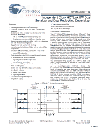 Click here to download CYV15G0204TRB Datasheet