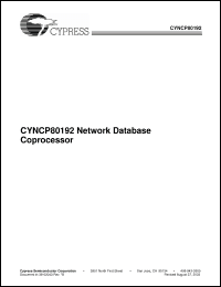 Click here to download CYNCP80192 Datasheet