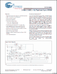Click here to download CY7C1326H-166AXC Datasheet