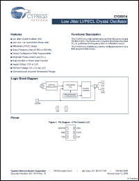 Click here to download CY2X014LXIxxxT Datasheet