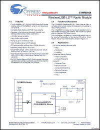 Click here to download CYWM6934_06 Datasheet