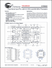 Click here to download CYW2331 Datasheet