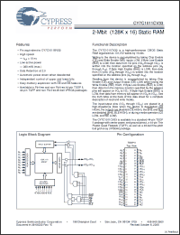 Click here to download CY7C1011CV33-15ZXC Datasheet