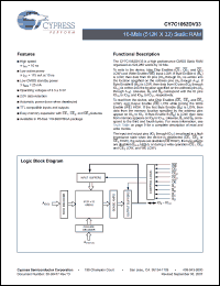 Click here to download CY7C1062DV33_07 Datasheet
