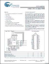 Click here to download CY7C1046DV33-10VXI Datasheet