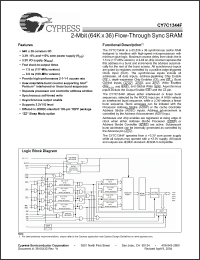 Click here to download CY7C1344F Datasheet