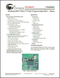 Click here to download CYWUSB6953-48LFC Datasheet