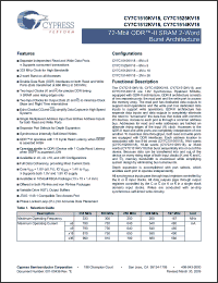 Click here to download CY7C1525KV18-250BZXI Datasheet