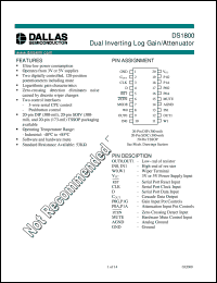 Click here to download DS1800E Datasheet