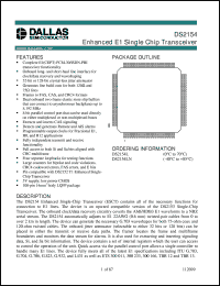 Click here to download DS2154 Datasheet