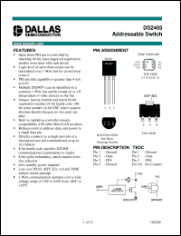 Click here to download DS2405P/T&R Datasheet
