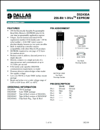 Click here to download DS2430A/T&R Datasheet