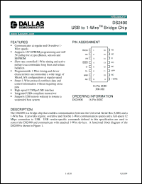 Click here to download DS2490X Datasheet