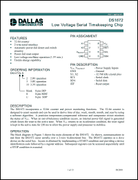 Click here to download DS1672U-33 Datasheet