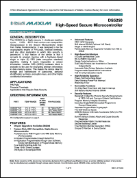 Click here to download DS5250 Datasheet