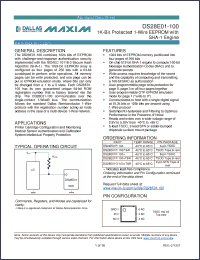 Click here to download DS28E01X-100-S Datasheet
