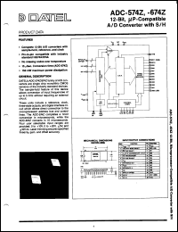 Click here to download ADC-574ZB Datasheet