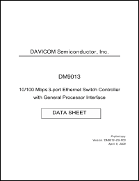 Click here to download DM9013EP Datasheet